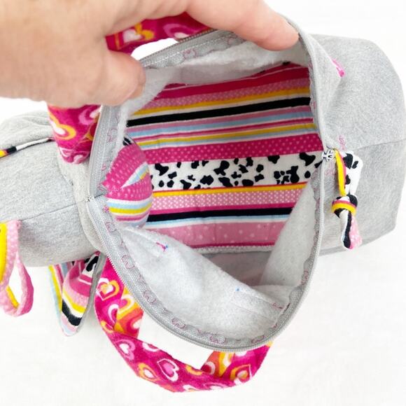 Elephant Kids Overnight Bag Handmade Patchwork Granny Zip Jersey Cotton - Picture 10 of 16